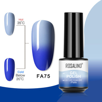 ROSALIND 80 Colors Mini Soak Off Gel Polish Bright For Nail Art Design LED/UV Lamp SKU FA75